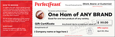 Ham Gift Certificate
