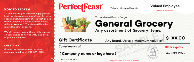 General Grocery Gift Certificate | Perfect Feast