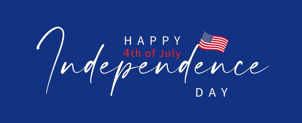 4th of July with stars and flag