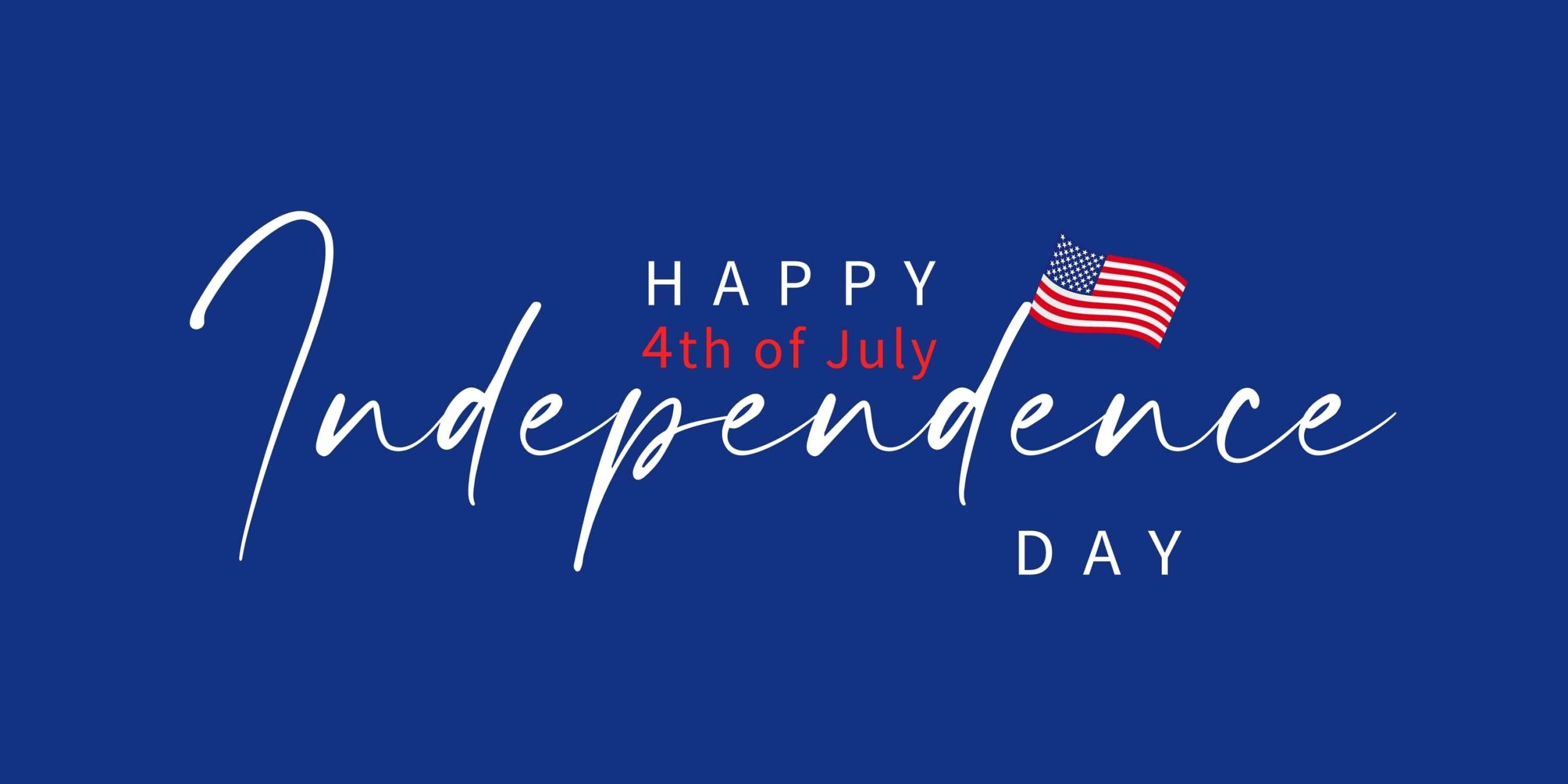 4th of July with stars and flag