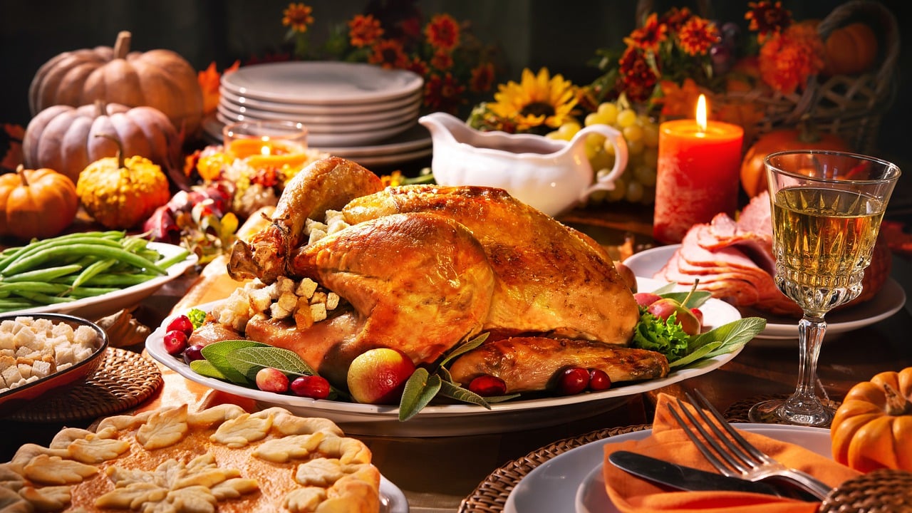 A Table With Gifts Received From Thanksgiving Gift Certificates
